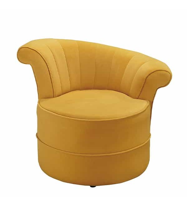 蘭斯黃色單人造型休閒椅