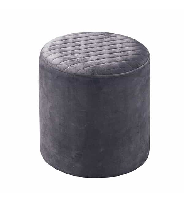 托馬斯菱格紋灰色圓凳