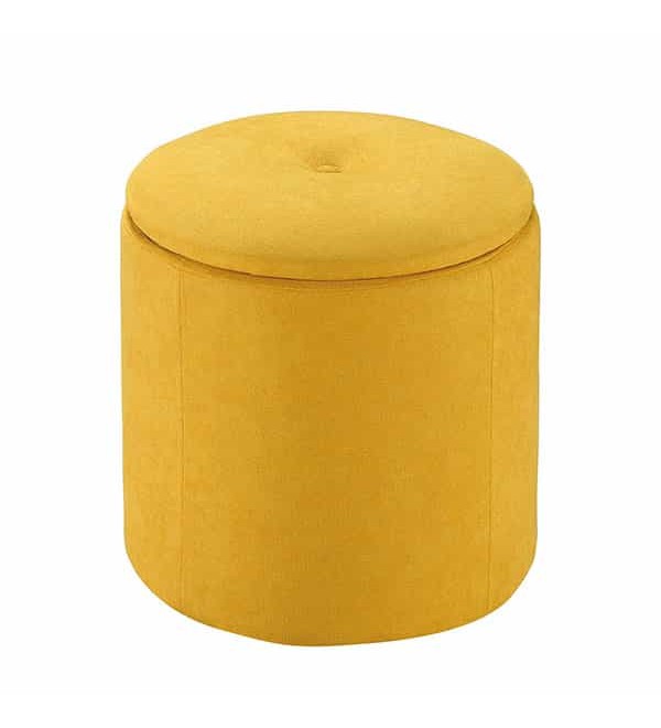 南特黃色收納式圓凳