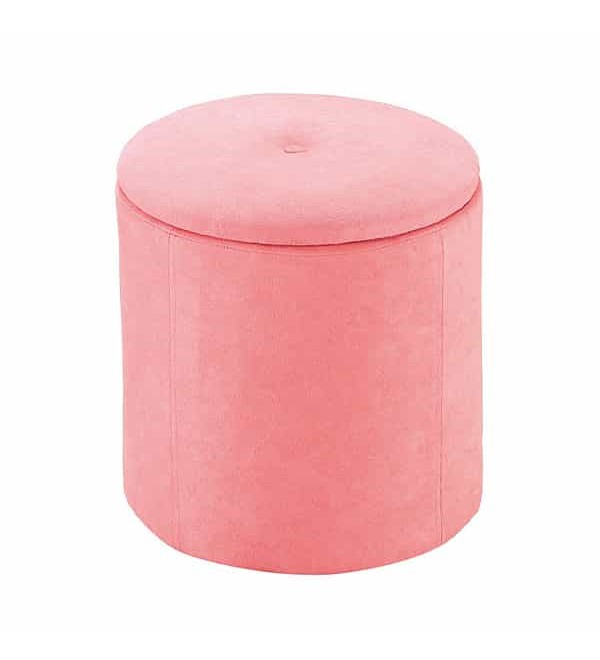南特粉色收納式圓凳