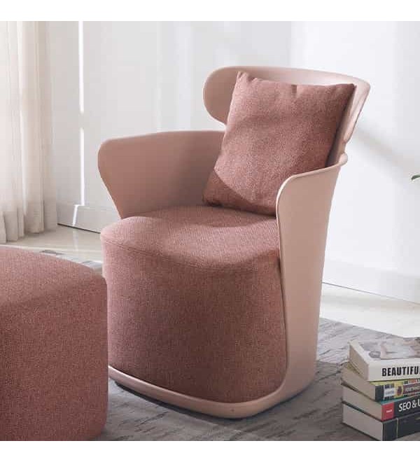 珊德粉色造型椅