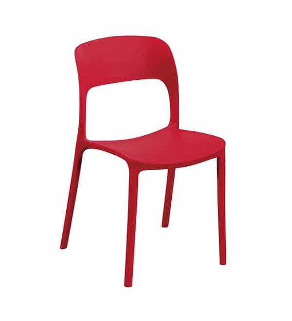 昊美紅色餐椅