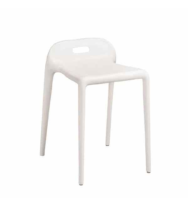 斐儷白色椅凳