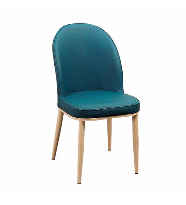清松藍色皮餐椅