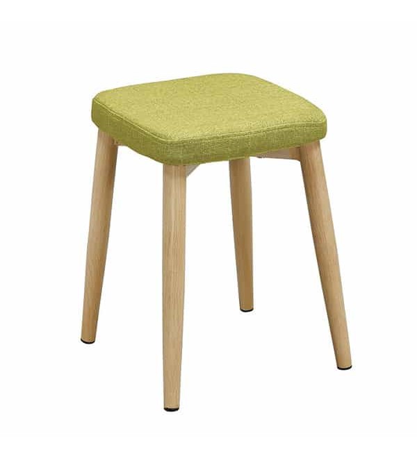 寇奇綠色布面方椅凳