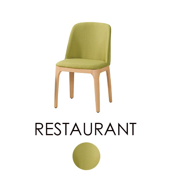 托貝綠色布餐椅