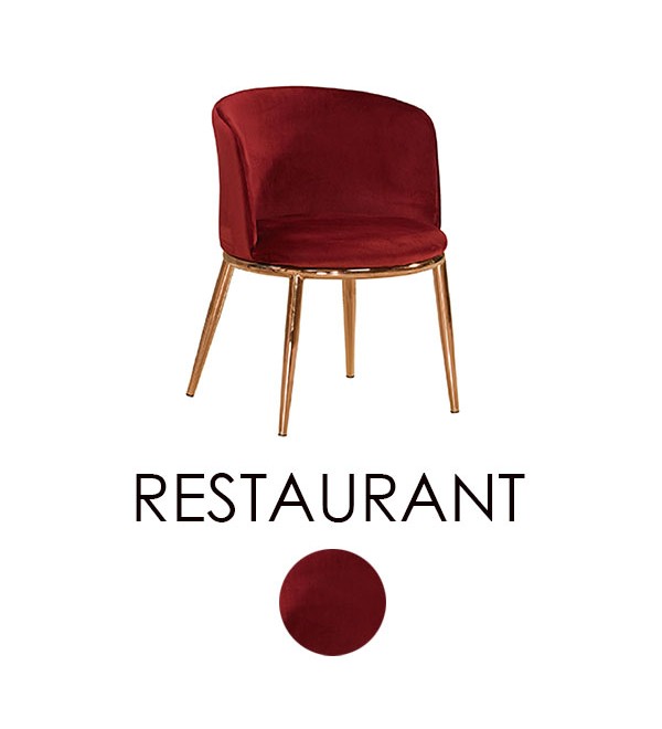 羅蘭紅色布餐椅